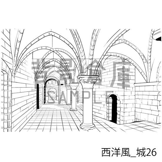 西洋風の背景集_セット13(城)