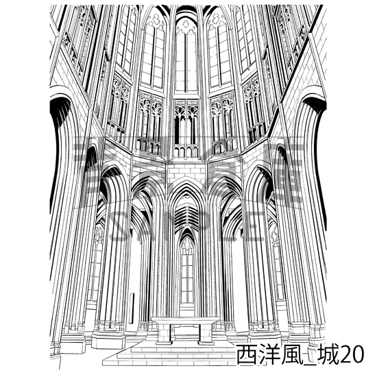 西洋風の背景集_セット13(城)