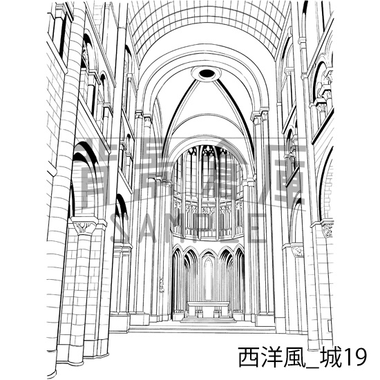 西洋風の背景集_セット13(城)