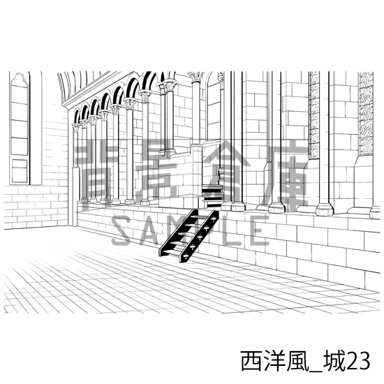 西洋風の背景集_セット13(城)