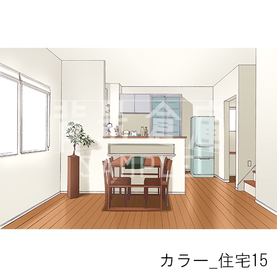 カラー背景集_セット21(住宅)