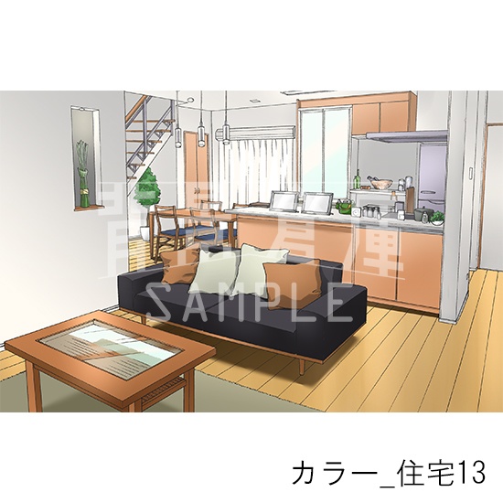 カラー背景集_セット21(住宅)