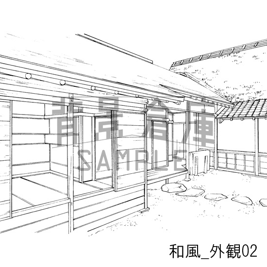 和風の背景集_セット3(外観 庭)