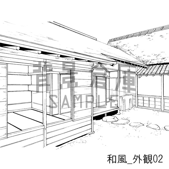 和風の背景集_セット3(外観 庭)