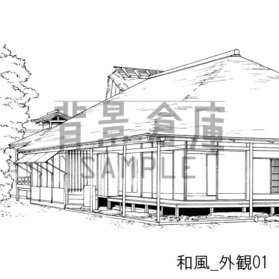 和風の背景集_セット3(外観 庭)