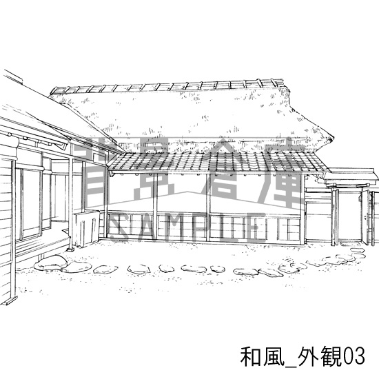 和風の背景集_セット3(外観 庭)