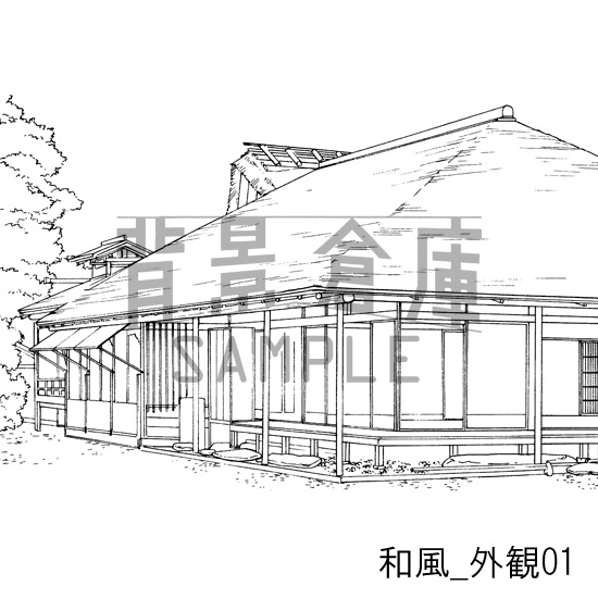 和風の背景集_セット3(外観 庭)