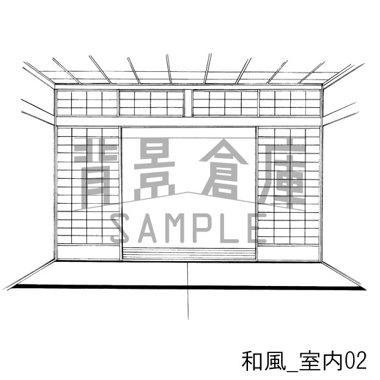 和風の背景_室内02
