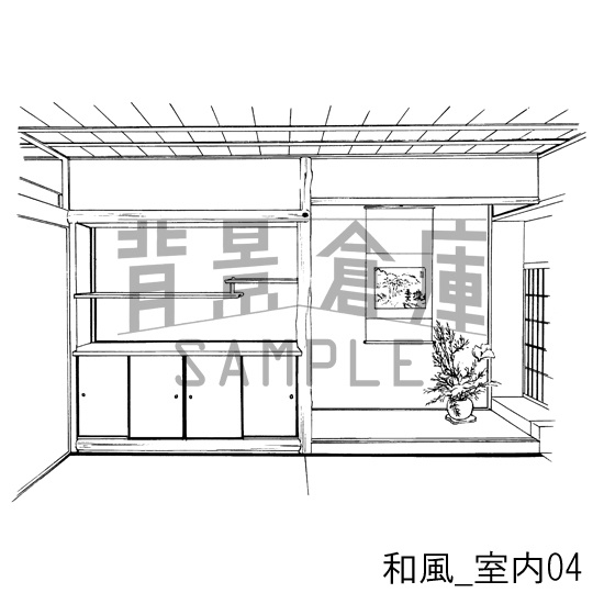 和風の背景_室内04