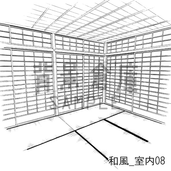 和風の背景_室内08