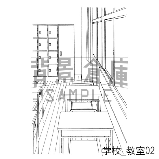 学校の背景集_セット2(教室)