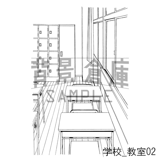 学校の背景集_セット2(教室)