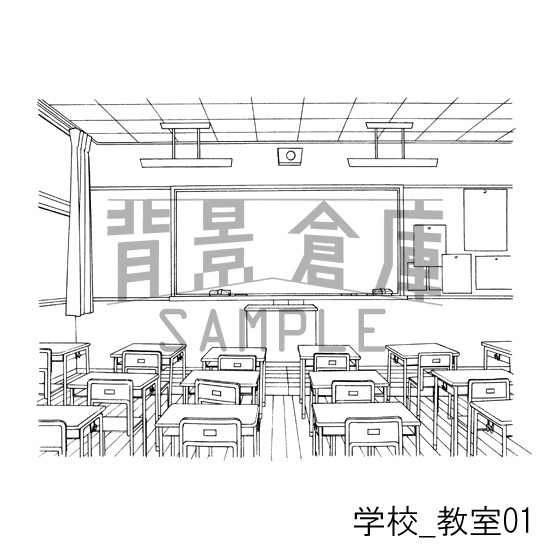 学校の背景集_セット2(教室)