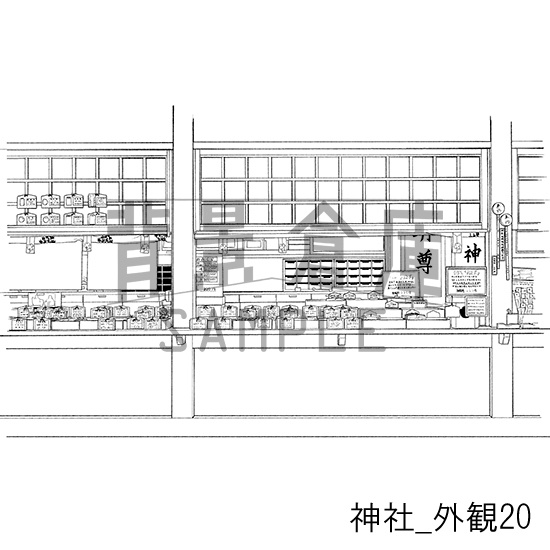 神社の背景集_セット3(外観)