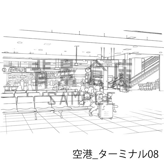 空港の背景集_セット2(ターミナル)