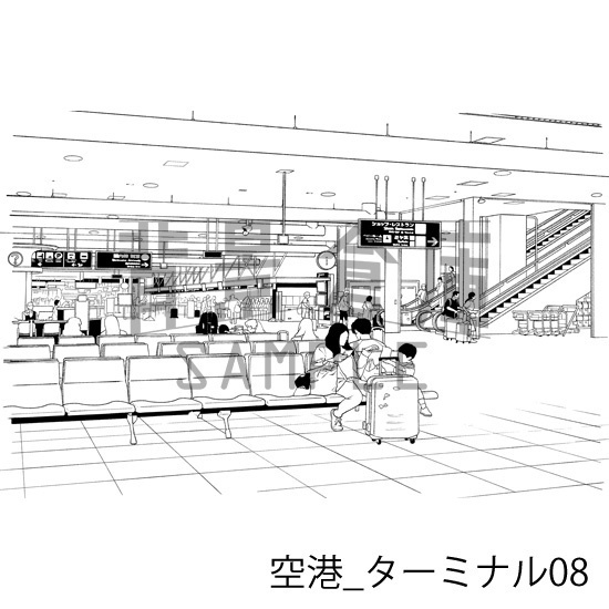 空港の背景集_セット2(ターミナル)