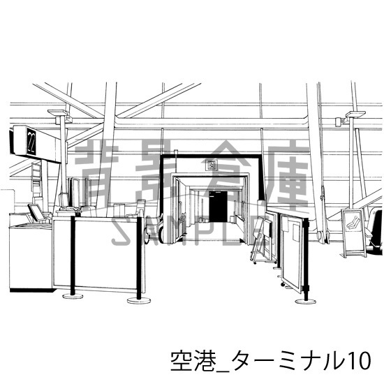 空港の背景集_セット2(ターミナル)