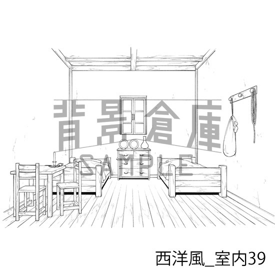 西洋風の背景集_セット15(室内)