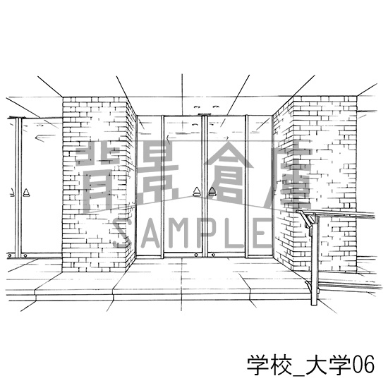 学校の背景集_セット28(大学)