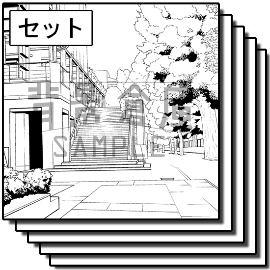 学校の背景集_セット28（大学）