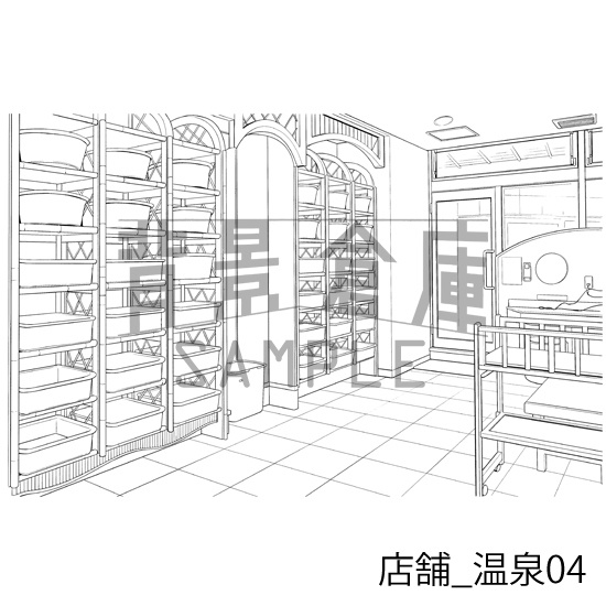 店舗の背景集_セット11(温泉)
