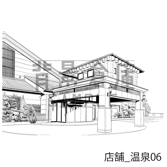 店舗の背景集_セット11(温泉)