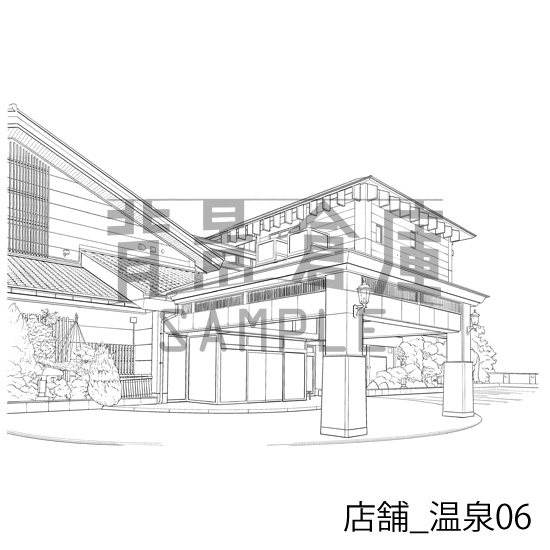 店舗の背景集_セット11(温泉)