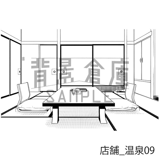 店舗の背景集_セット13(温泉)