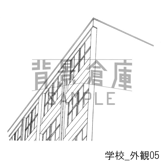 学校の背景集_セット10(外観)