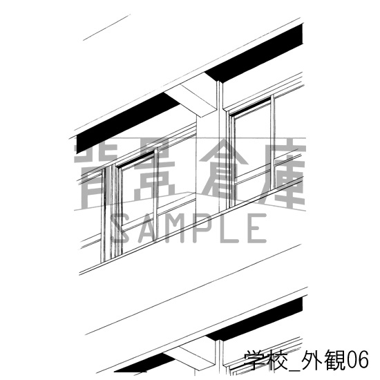 学校の背景集_セット10(外観)