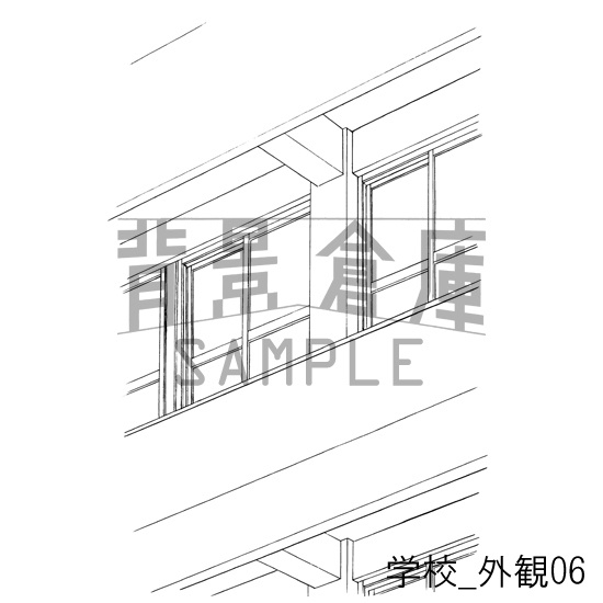 学校の背景集_セット10(外観)