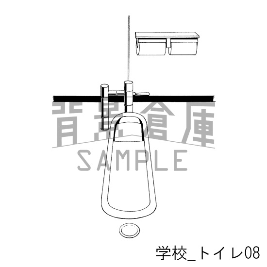 学校の背景集_セット5(トイレ)