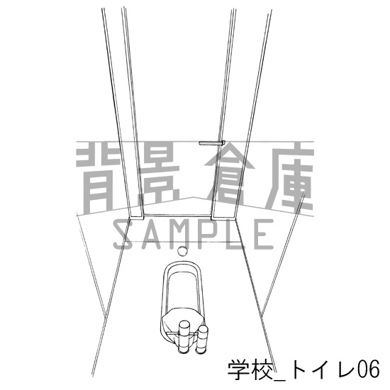 学校の背景集_セット5(トイレ)
