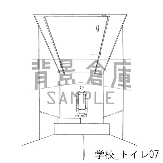 学校の背景集_セット5(トイレ)