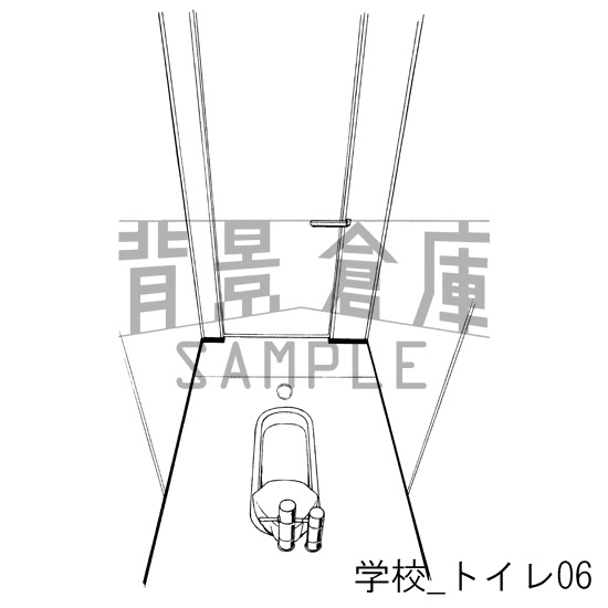 学校の背景集_セット5(トイレ)