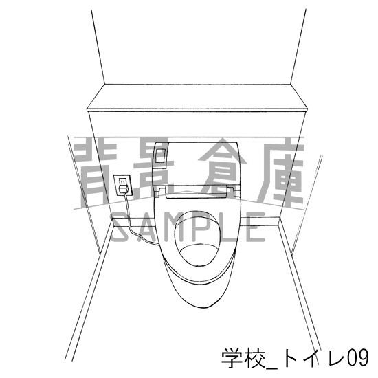 学校の背景集_セット5(トイレ)