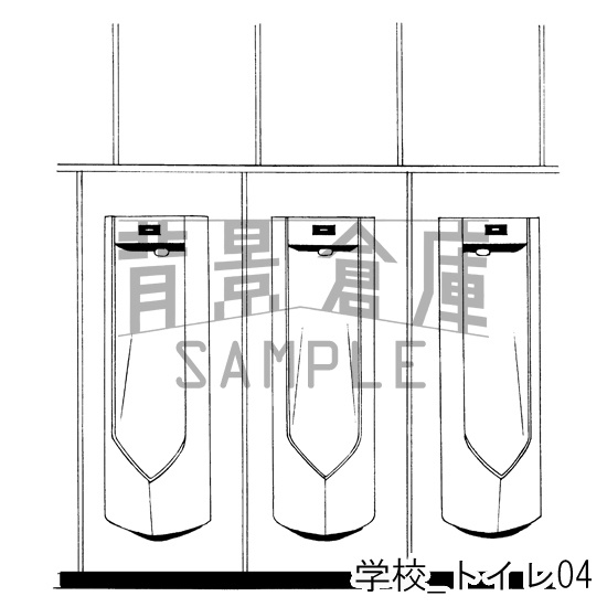 学校の背景集_セット5(トイレ)
