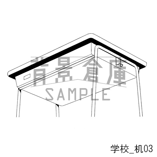 学校の背景集_セット4(机)