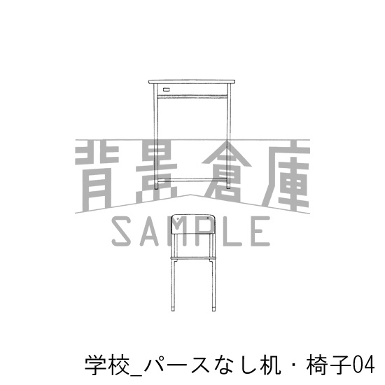学校の背景集_セット4(机)