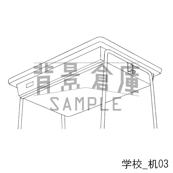学校の背景集_セット4(机)