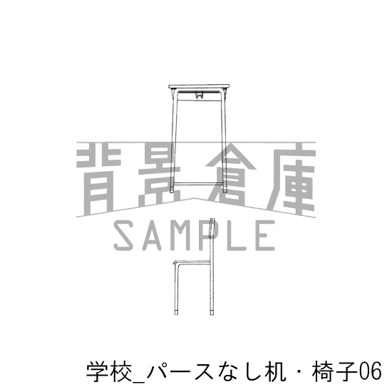 学校の背景集_セット4(机)