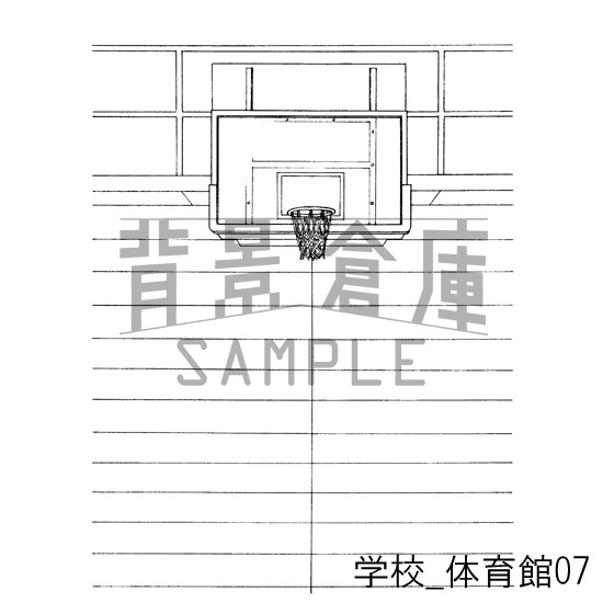 学校の背景集_セット9(体育館)