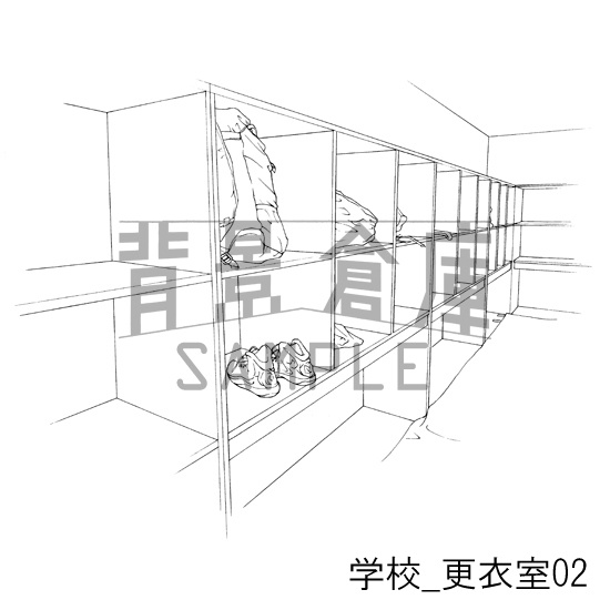 学校の背景集_セット9(体育館)