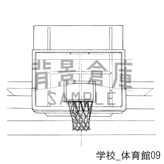 学校の背景集_セット9(体育館)