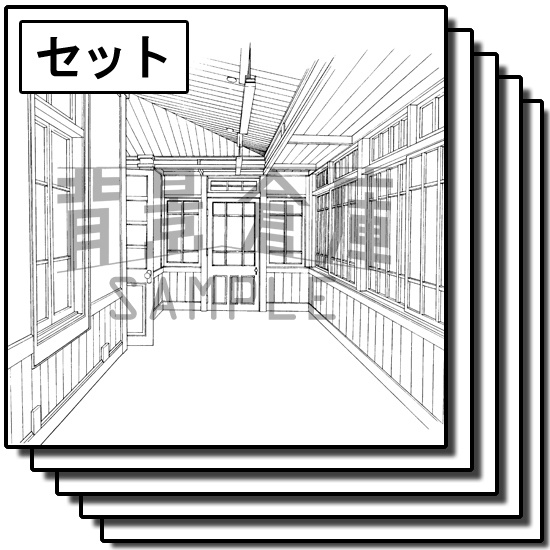 明治大正の背景集_セット2(廊下)