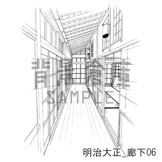 明治大正の背景集_セット2(廊下)