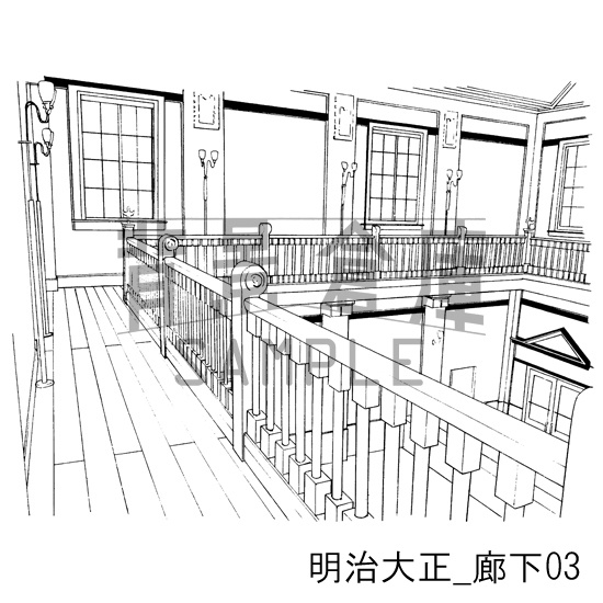 明治大正の背景集_セット2(廊下)