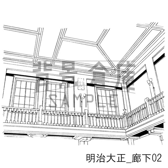 明治大正の背景集_セット2(廊下)