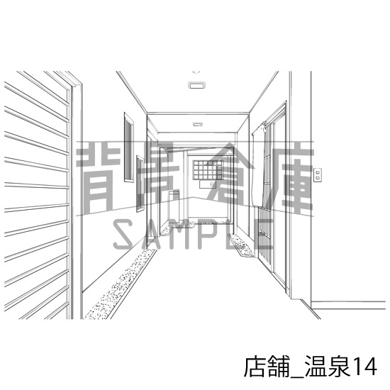 店舗の背景集_セット14(温泉)