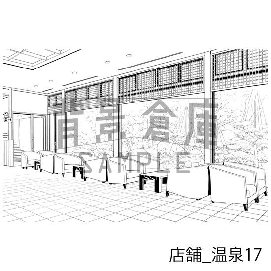店舗の背景集_セット15(温泉)